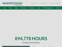 Tablet Screenshot of electratherm.com